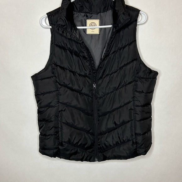 SO Authentic American Heritage Men’s Quilted Black Vest Size L w/2 front pockets - Picture 2 of 6